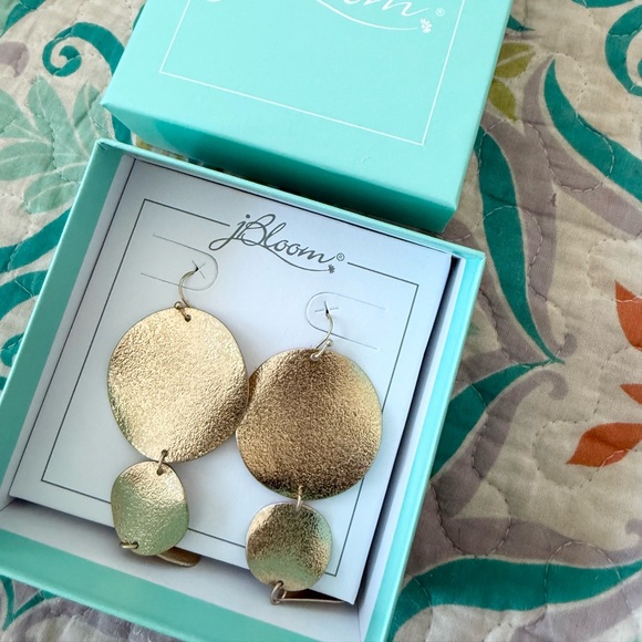 JBloom Tiered Gold Earrings - Picture 6 of 6